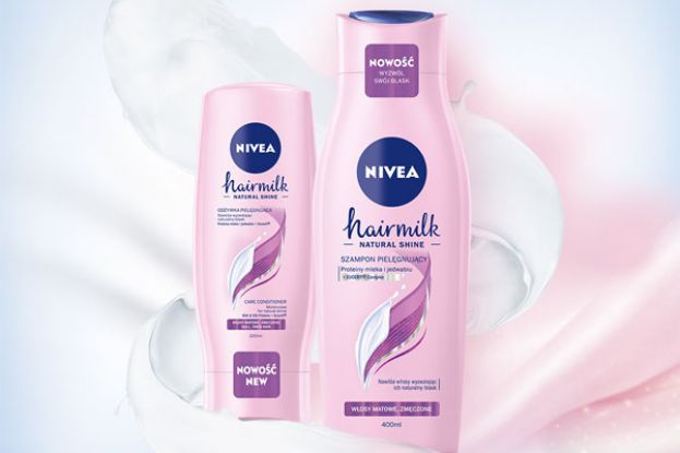 NIVEA Hairmilk Natural Shine - nowa linia do pielęgnacji włosów wyzwalająca ich naturalny blask.